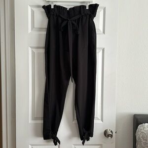 Black pull-on pants- with ties 20w